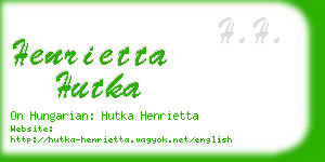 henrietta hutka business card